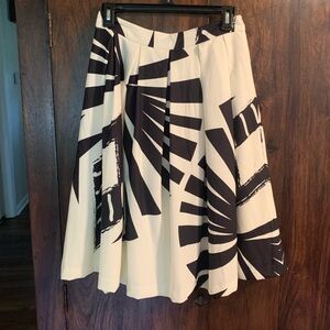 Champagne & Strawberry black and white midi skirt